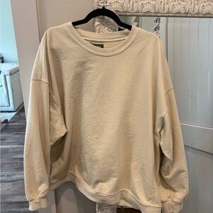 Daily Drills Cream Crew Neck Sweatshirt